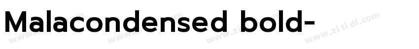 Malacondensed bold字体转换